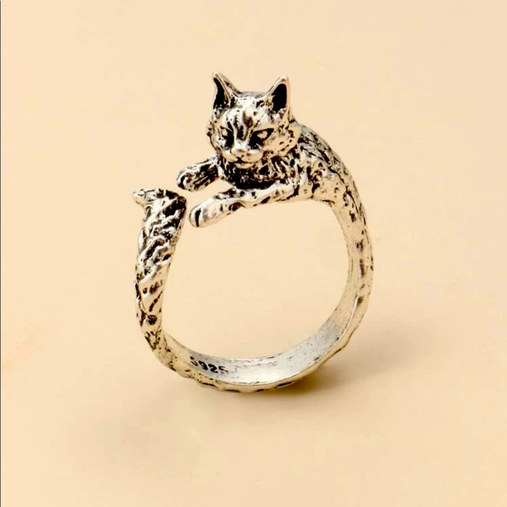Fabulous Kitty Ring 925  silver new jewelry fashion
